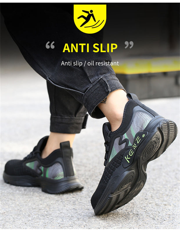 Steel Toe Sneakers for Men Women Lightweight Slip Safety Construction Work Shoes