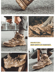 Anti-Smash Steel Toe Industrial Construction Safety Shoes for Men Slip Work Boot