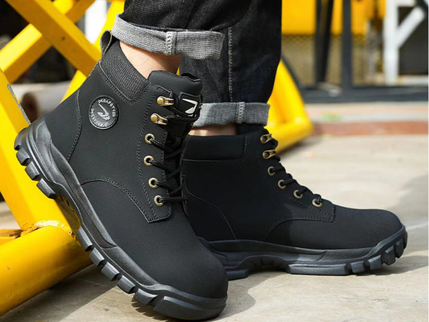 Men Composite Steel Toe Safety Boots Work Shoes Lightweight Construction Sneakers