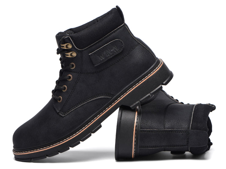 Tanleewa Waterproof Steel Toe Work Boots for Men Women Leather Safety Shoes Nonslip Industrial Sneakers