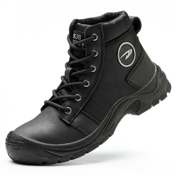 Men's Work Boots Composite Toe Waterproof Slip Leather Non-Slip Steel Toe Boots