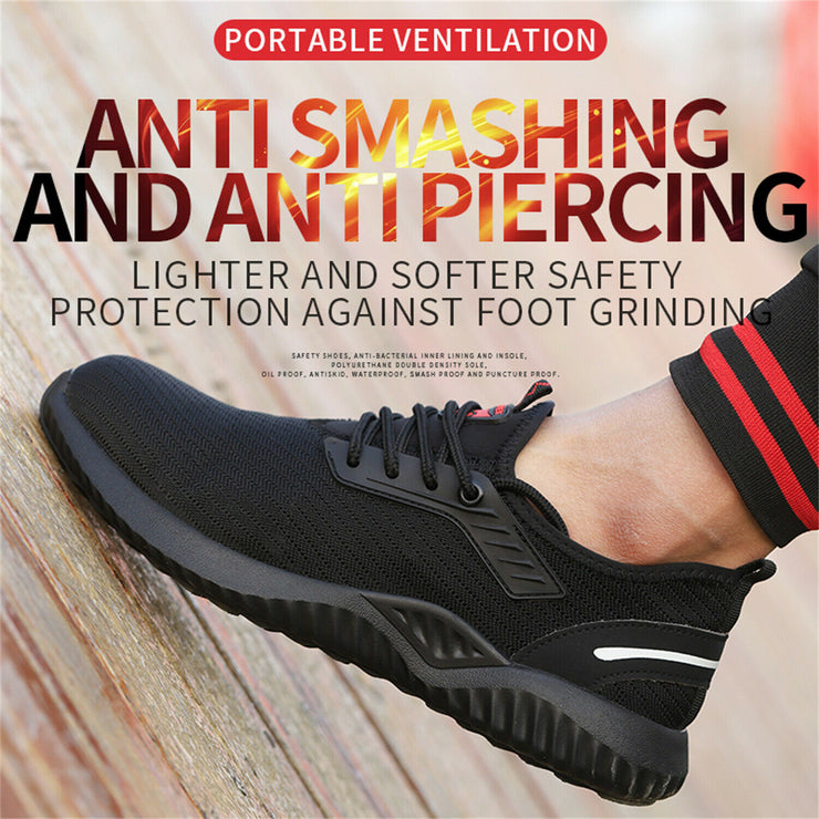 Steel Toe Shoe for Men Work Safety Sneakers Breathable Air Cushion Working Boots