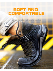 Steel Toe Safety Shoes for Men Women Work Boots Breathable Lightweight Work Shoes