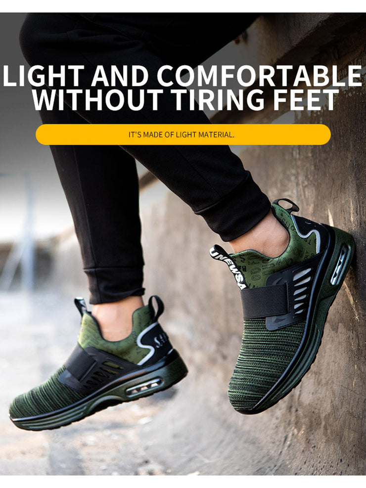 Indestructible Steel Toe Work Shoes for Men Safety Shoes Construction Industrial Sneakers
