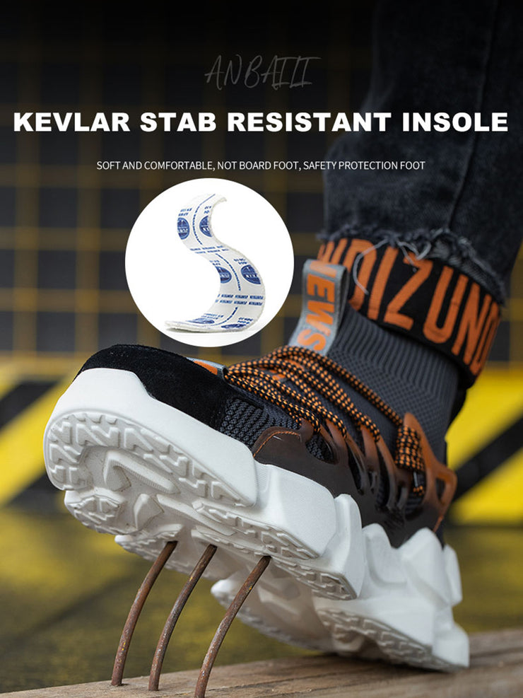 Steel Toe Work Shoes for Men Indestructible Anti-Pierce Safety Shoes