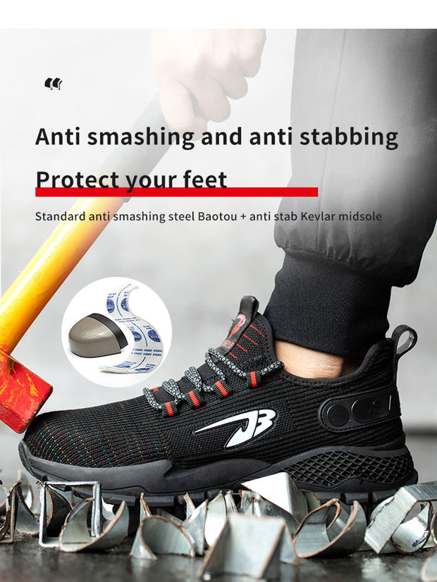 Steel Toe Shoes for Men Women Indestructible Work Shoes Casual Safety Sneakers