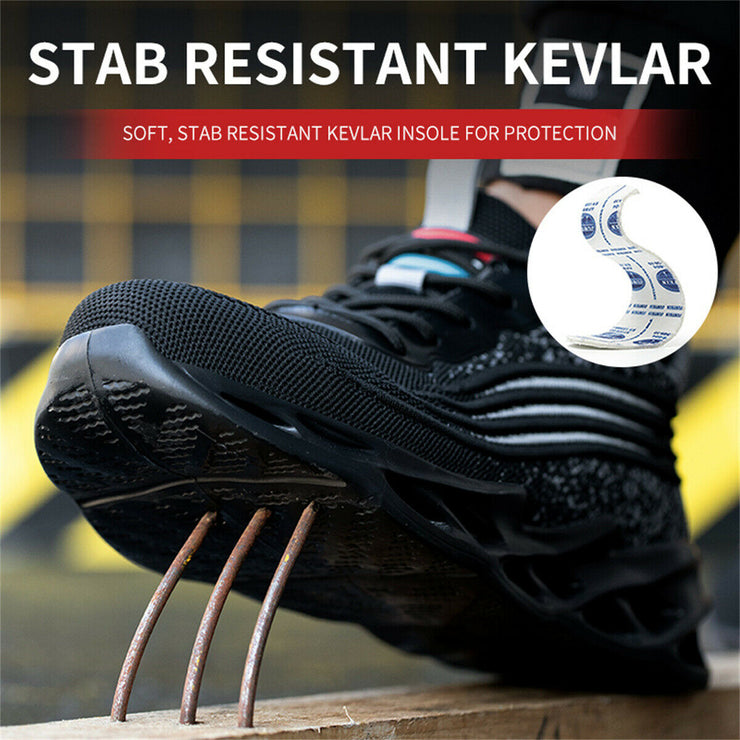 Breathable Working Shoes Anti Smash Anti Pierce Safety Shoes Steel Toes Sneakers