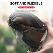 Men's Work Boots Composite Toe Waterproof Slip Leather Non-Slip Steel Toe Boots