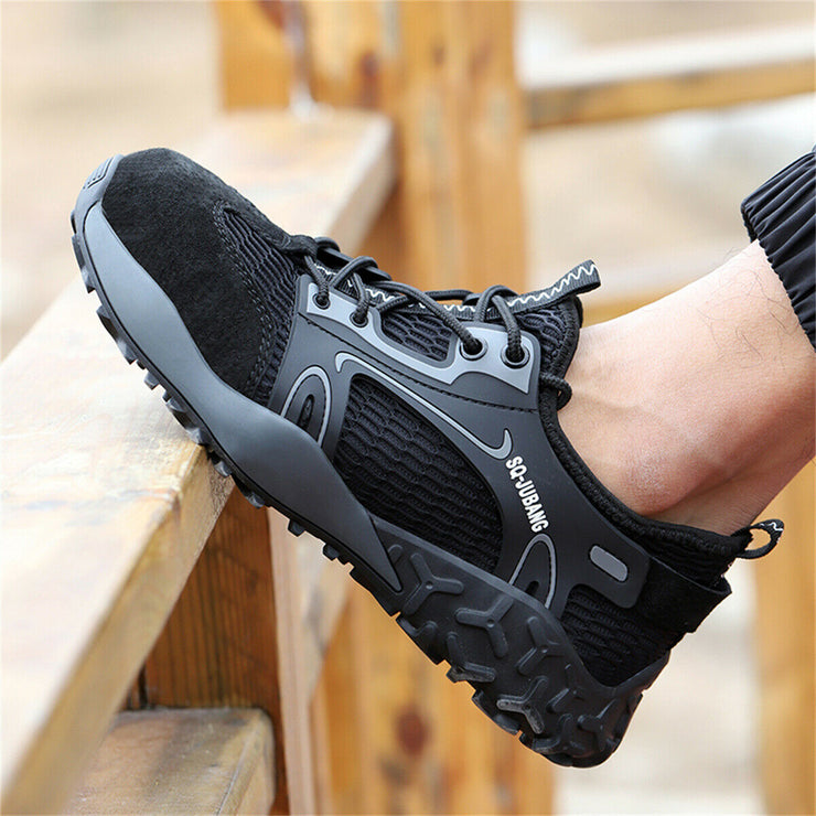 Steel Toe Shoes for Men Safety Shoes Work Sneakers Lightweight Construction Shoe