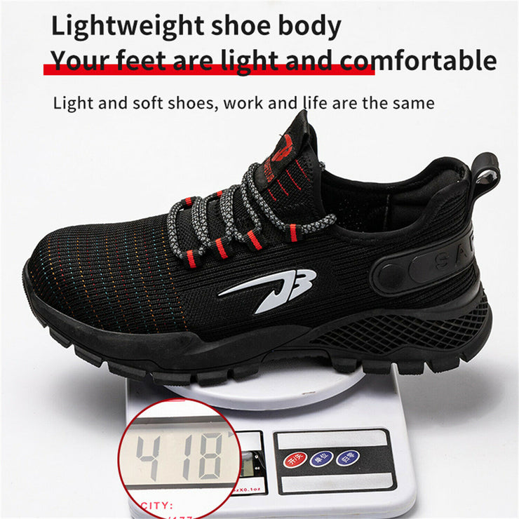 Steel Toe Shoe for Men Women Air Cushion Sneaker Slip Safety Indestructible Shoes