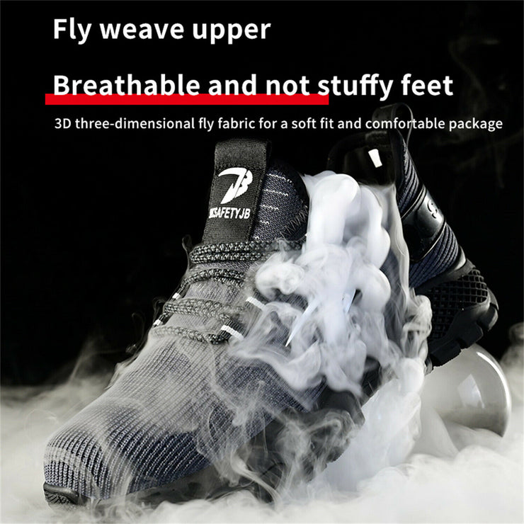 Steel Toe Shoe for Men Women Air Cushion Sneaker Slip Safety Indestructible Shoes