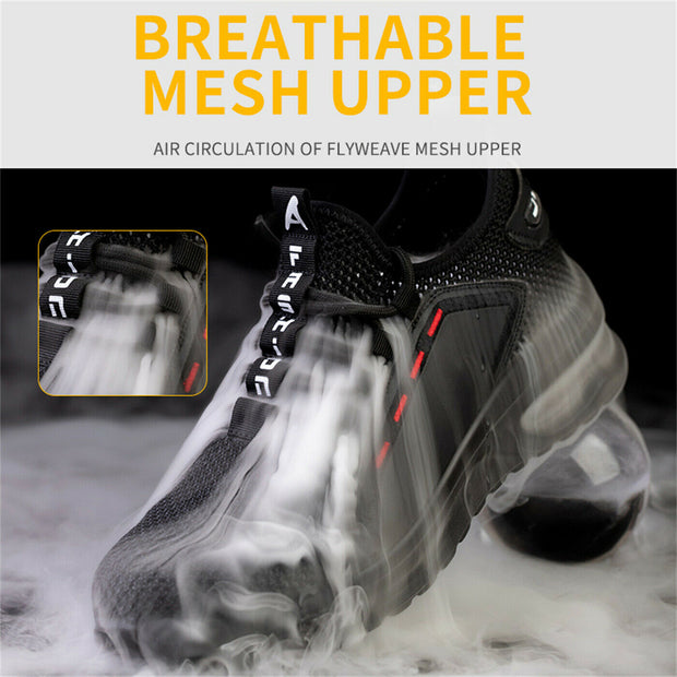 Mesh Breathable Work Shoes for Men Steel Toe Safety Shoes Sneakers