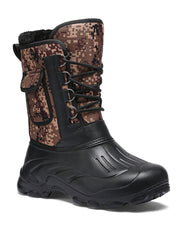 Fashion Men Snow Boots Nonslip Waterproof Warm Winter Boots Fur Lined Winter Shoes Gift - Tanleewa