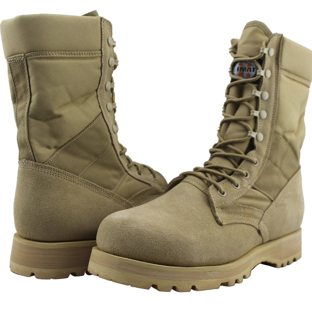 Men Leather Military Combat Work Boots Tanleewa